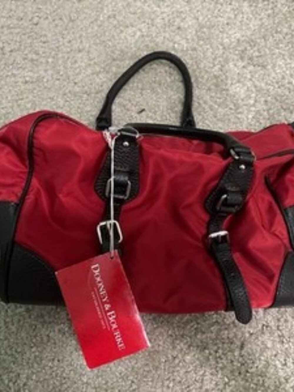 Dooney & Bourke Medium Buckle Satchel Red